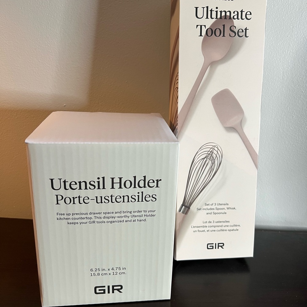 Kitchen utensils and holder